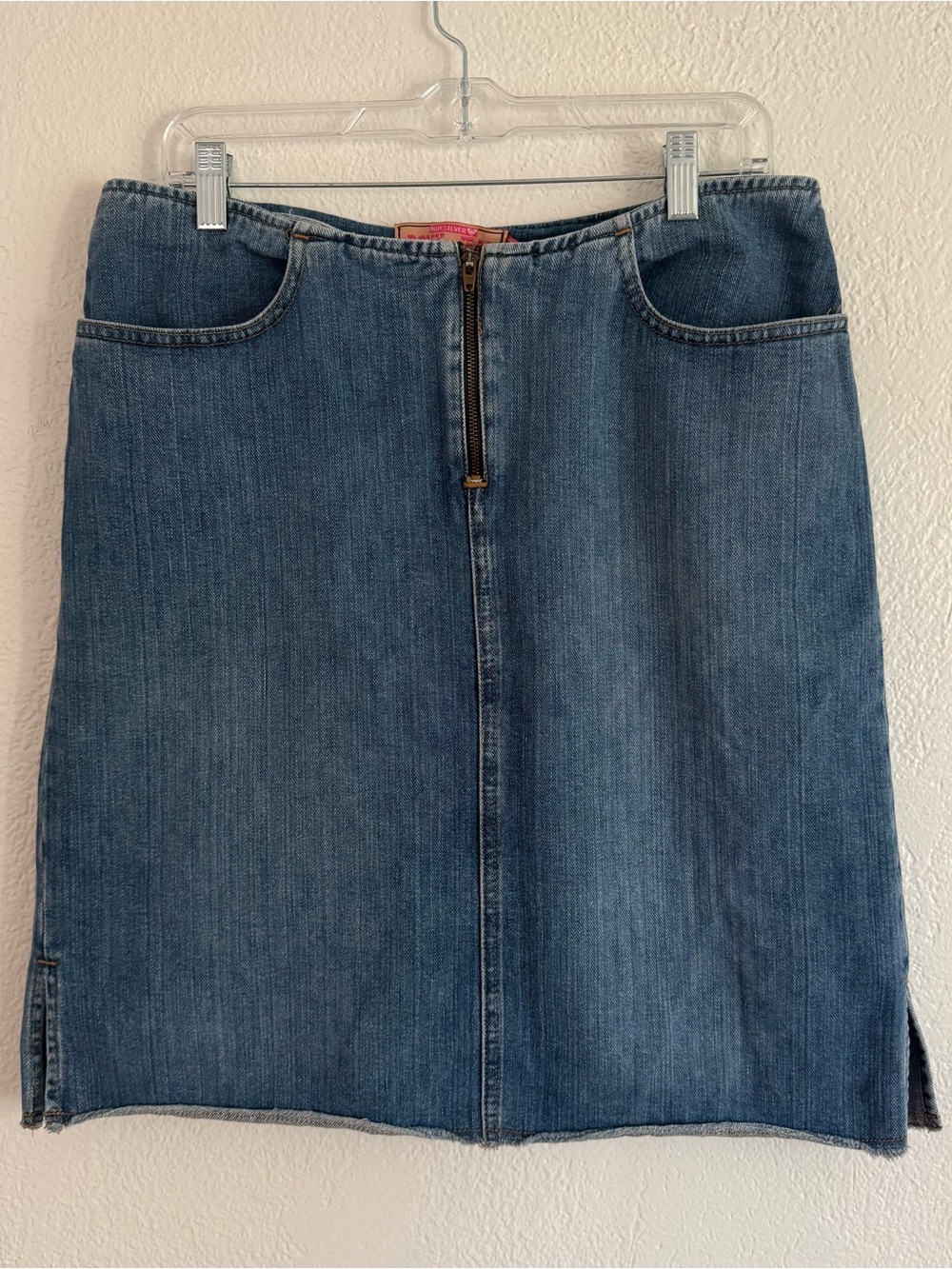 Roxy Jean Denim Skirt Juniors Size 13 Knee Length Low Rise Y2K Vintage Summer